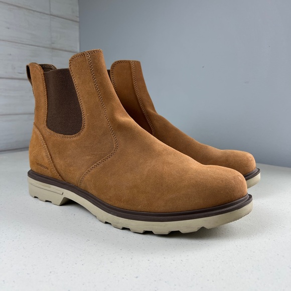 New Sorel Carson Chelsea Waterproof Boots US14 Brown chukka ankle